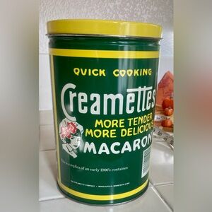 Vintage Creamettas Metal Tin